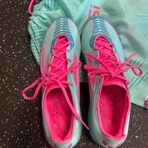 adidas Turquoise and Pink Athletic Shoes